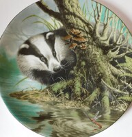 Wedgwood állatos dísztányér - borz