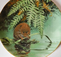 Wedgwood dísztányér - vízparti állatok: nutria