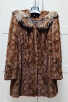 Félhosszú barna nercbunda