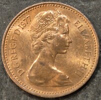 United Kingdom half, ½ penny, 1977.