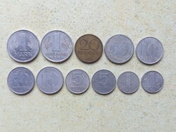 Németország NDK 11 db Különböző Érme 1,5,10,20,50 Pfennig 1 Márka 1956-1977