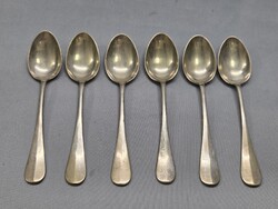 6 db Ezüst kávés, mokkás kanál 89 g