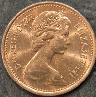 United Kingdom half, ½ penny, 1971.