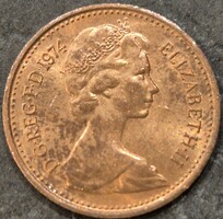 United Kingdom half, ½ penny, 1974.