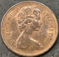 United Kingdom half, ½ penny, 1974.