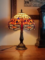 Tiffany szitakötős  asztali lámpa 46 cm magas új lampa!