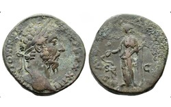 Marcus Aurelius 161-180 Sestertius, Salus, Római Birodalom, ritka