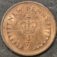 United Kingdom half, ½ penny, 1981.