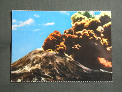 Képeslap,Olaszország,Napoli,Nápoly,Vesuvio,Vezúv hegy vulkán látkép,részlet,1984-