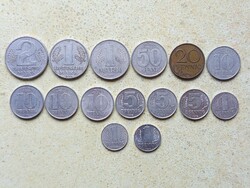 Németország NDK 15 db Különböző Érme 1,5,10,20,50 Pfennig 1,2 Márka 1956-1977