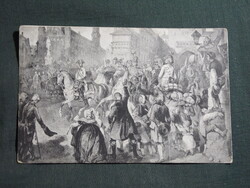 Képeslap,Osztrák Magyar hadsereg,csataképes,népfelkelő gyalogezred,katona,honvéd,huszár levél,1914-