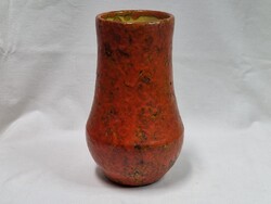 Szép formájú Tófej jelzett iparművészeti mázas kerámia váza hibátlan állapotban 20 cm magas