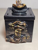 Jelzett egyedi, kézműves kerámia doboz ALKUDHATÓ