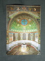 Képeslap,Olaszország,Ravenna,Sant'Apollinare in Classe bazilika látkép,részlet,1980-