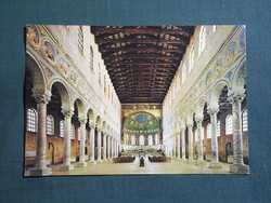 Képeslap,Olaszország,Ravenna,Sant'Apollinare in Classe bazilika látkép,részlet,1980-