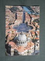 Képeslap,Olaszország,Róma,Vaticano,Vatikán,Szent Péter bazilika,tér,városi látkép,részlet,1984-