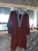 Eredeti hímzéses ftüllös muszlin anyagú béléses ruha tunika