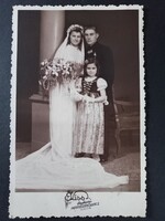 Régi esküvői fotó - 1940-es évek Kiss fényképész Pestszentlőrinc