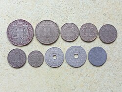 Görögország 10 db Különböző Érme 10,20,50 Lepta 1,5,10 Drachma 1922-1970