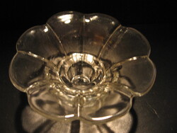 8 szirmú virág forma üveg gyertyatartó , mini váza