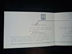 1947, meghívó a kispesti művészeti hetekre