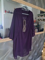 Eredeti hímzéses  strasszos muszlin anyagú béléses ruha tunika