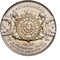 100 Forint 100 Éves a Magyar Nemzeti Bank 2024 MNB Rolniból Tasakba UNC