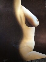 Gál Erzsébet  szignós akt olajképe 2004 .