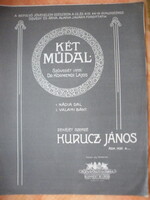 Dr.Körmendi Lajos 2 műdal kotta-A befolyó jöv.A Cs.és Kir.44.gyalogezred özvegy és árva alap javára