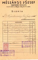 Számla: Mészáros József temetkezési vállalata, Szeged.