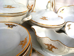 Bernadotte fehér-arany étkészlet 12 sz.