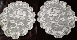 ART DECO DEKO CSIPKE TERÍTŐ PÁROS SZIMETRIKUS TÜKRÖZŐDŐ DESING APRÓLÉKOS MAGYAR CÉRNA KÉZIMUNKA