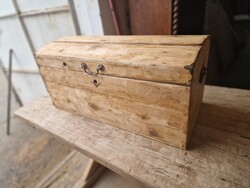 Antik fa láda régi utazóláda népi régiség régi láda kincses láda