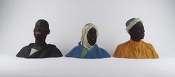 1T107 Ifj. Vastagh György : Orientalista terrakotta büszt 3 darab