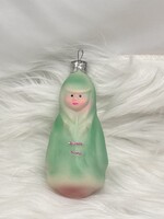 Régi retro üveg karácsonyfadísz,szovjet katona