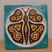 Borsódy Ágnes kerámia pillangós falidísz