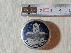Magyar bajúszpedrő üres fém kis doboz szelence