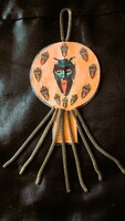 Cca. 1928 JÓSÁGOS KRAMPUSZ ÖRDÖG NAGYON RÉGI KARÁCSONY DEKORÁCIÓ KARÁCSONYFADÍSZ RÉZ LÁNC