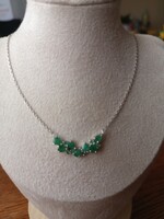 Smaragd 925 ezüst nyaklánc