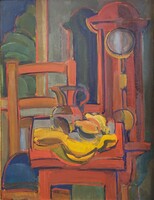 Kristóf Kornélia (1943) Csendélet c Képcsarnokos olajfestmény EREDETI GARANCIÁVAL !!