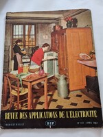 REVUE DES APPLICATIONS DE L'ÉLECTRICITÉ 1957. - francia nyelvű retro újság