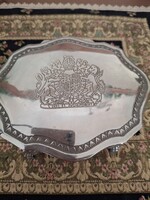 VTG International Silver Co ezüstözött Brit Királyi Oroszlán címeres díszdoboz