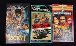 3db Gyűjtői VHS / Videó kazetta