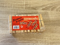 Retro facsipesz fa ruha csipesz 24db