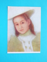 Képeslap (59) - Rippl-Rónai József - Zöldruhás leányka