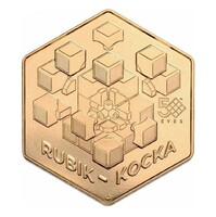 Rubik Kocka Színesfém emlékérem zárt bontatlan kapszulában 2024