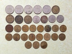 Csehszlovákia 32 db Különböző Érme 20,50 Halierov 1,2 Korona 1962-1991
