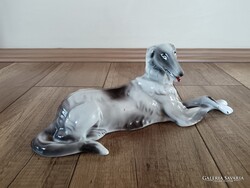 Régi Lengyel Walbrzych porcelán agár kutya