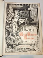 Német könyv gót betűkkel a Müncheni művészeti vállalkozók egyesületének 1878-79-es kiadása