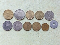 Görögország 11 db Különböző Érme 10 Lepta 1,2,5,10,20, 50 Drachma 1959-1994